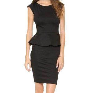 Alice + Olivia Employed Black Peplum Dress